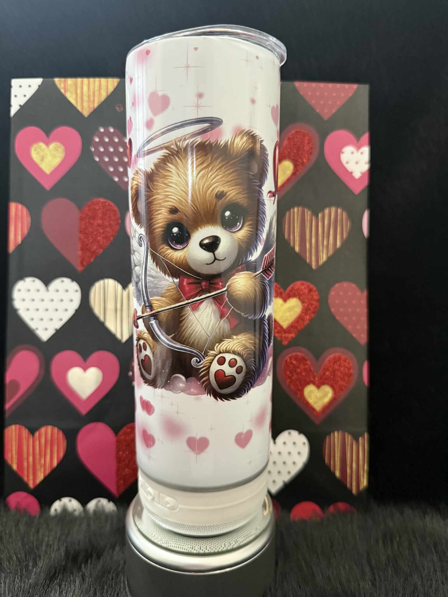Valentine's Bluetooth Speaker Tumbler - Adorable Bear Design